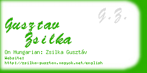 gusztav zsilka business card